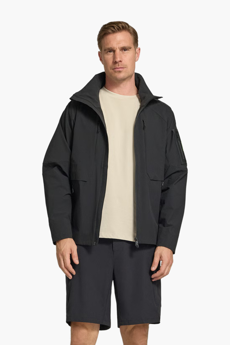 HUGO BOSS Men OW_GLOBE Regular Fit Track Jacket in Black Nylon with Label Patch 1