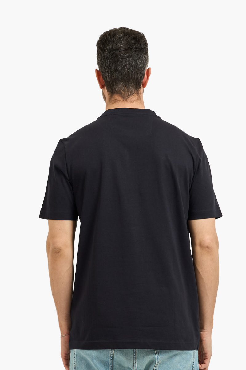 HUGO BOSS Men Tee 5 Regular Fit T-Shirt in Dark Blue Cotton with Logo Crewneck 2