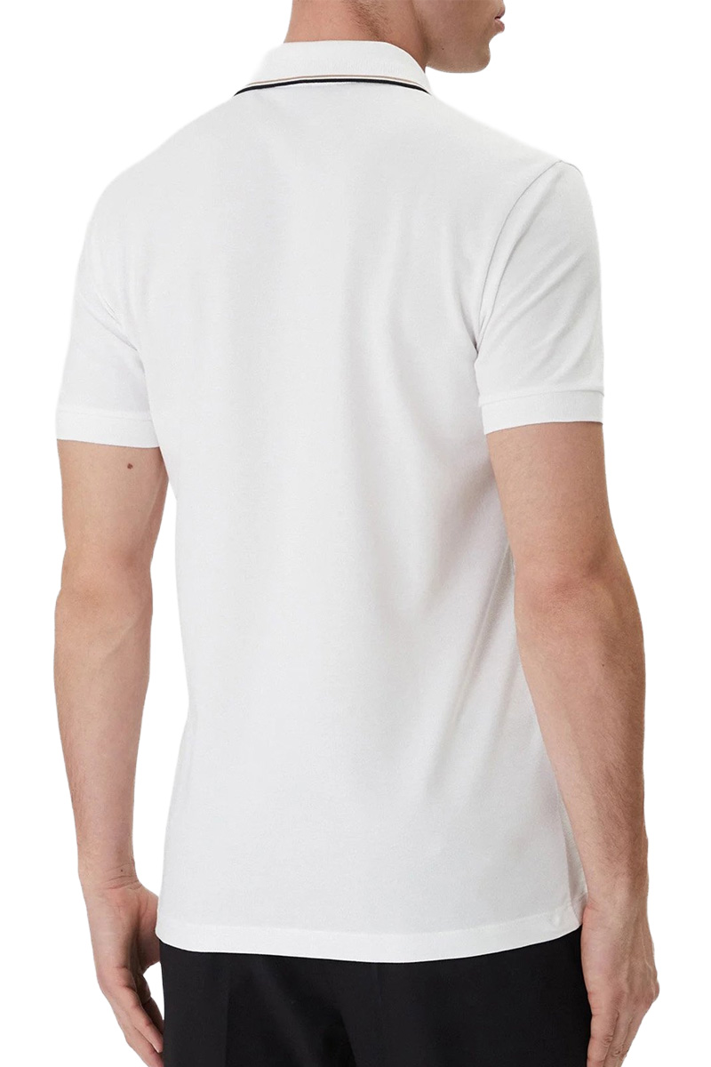 HUGO BOSS Men GOC Birdie Paule Regular Fit Polo Shirt in White Cotton 2