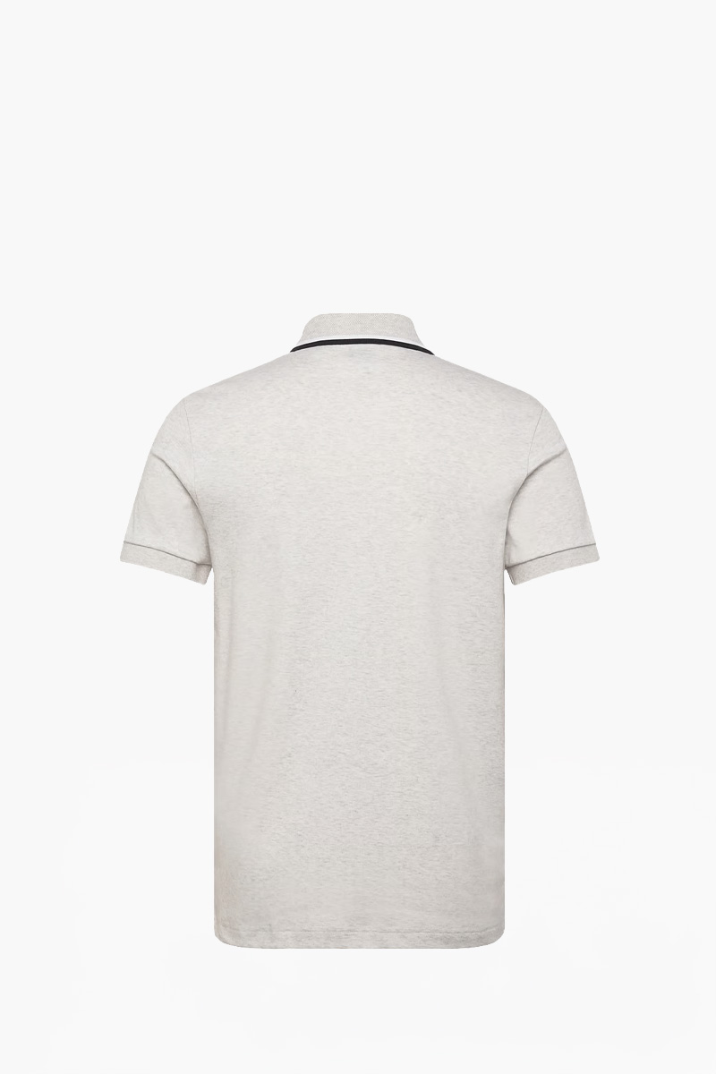 HUGO BOSS Men Paddy Interlock Slim Fit Polo Shirt in Light Grey Cotton 1