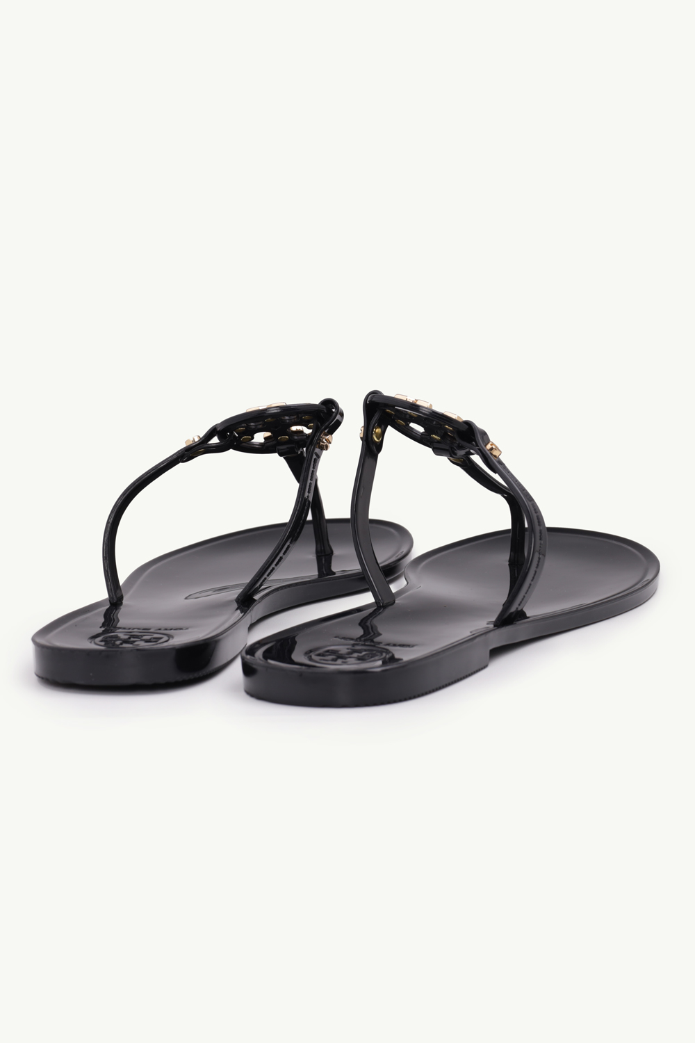 TORY BURCH Mini Miller Thong Sandals in Black  2