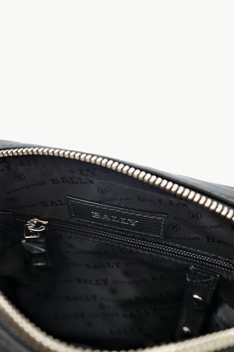 BALLY Faara Explore Crossbody Bag in Black Leather and Nylon 3