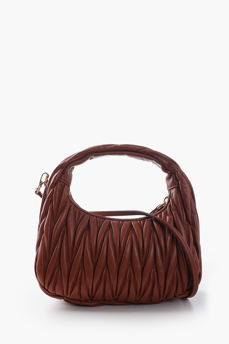 MIU MIU Drawtring Pouch in Black Quilted Nappa Leather 2