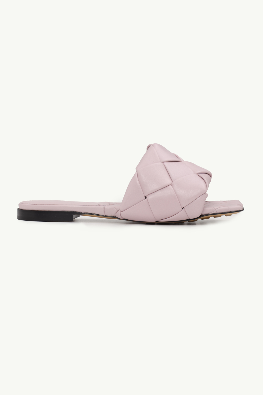 BOTTEGA VENETA BV Lido Woven Flat Sandals in Magnolia 0