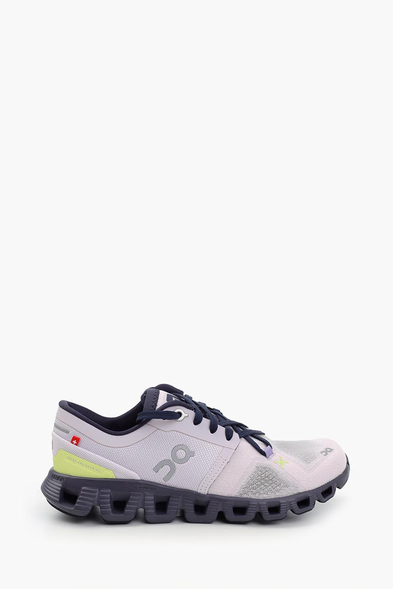 ON Women Cloud X 3 Running Sneakers in Orchid/Iron 0