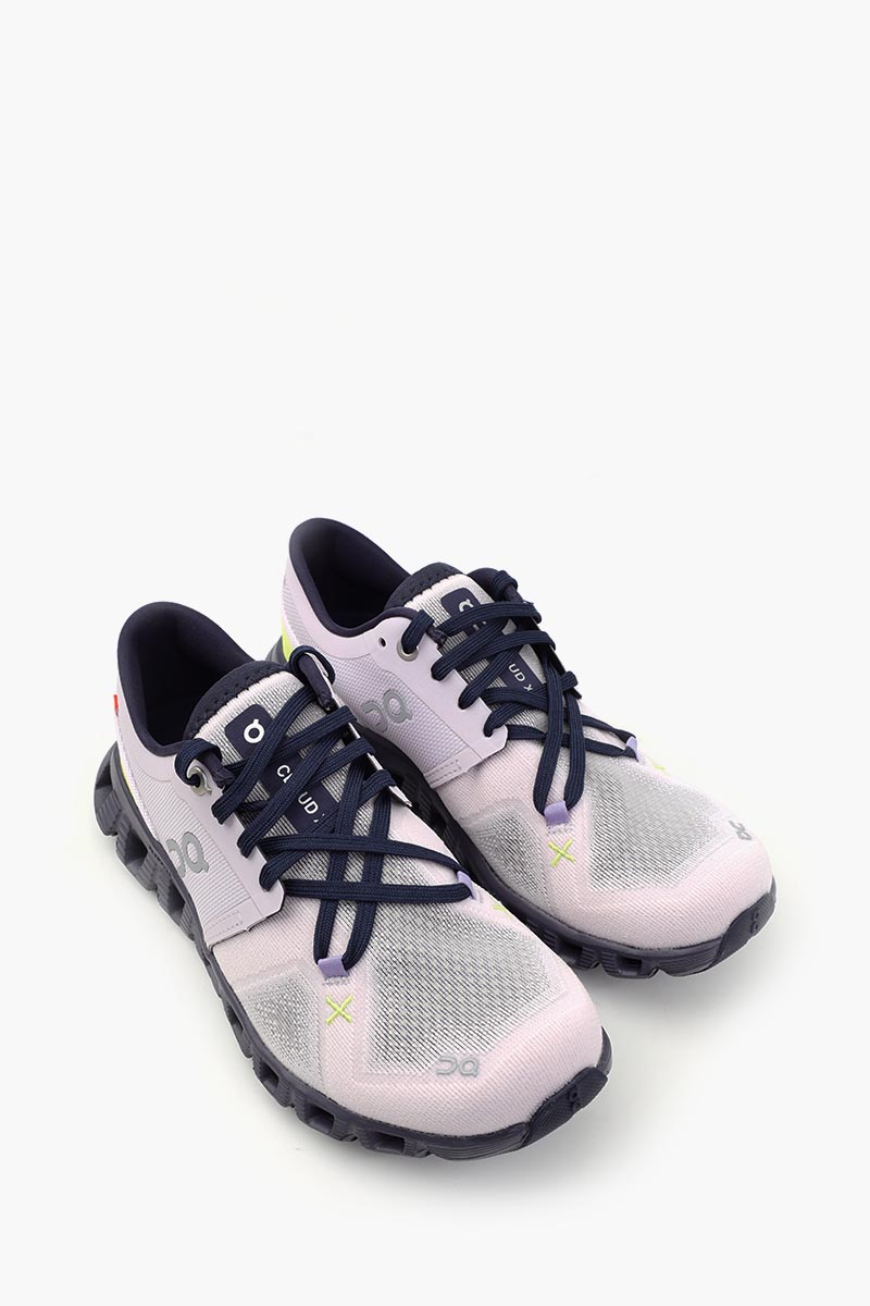 ON Women Cloud X 3 Running Sneakers in Orchid/Iron 2
