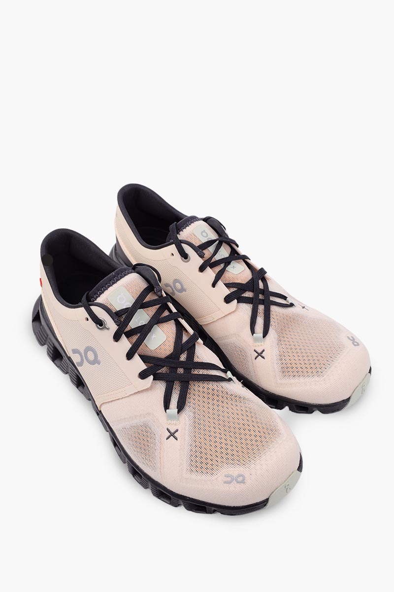 ON Women Cloud X 3 Running Sneakers in Fawn/Magnet 2