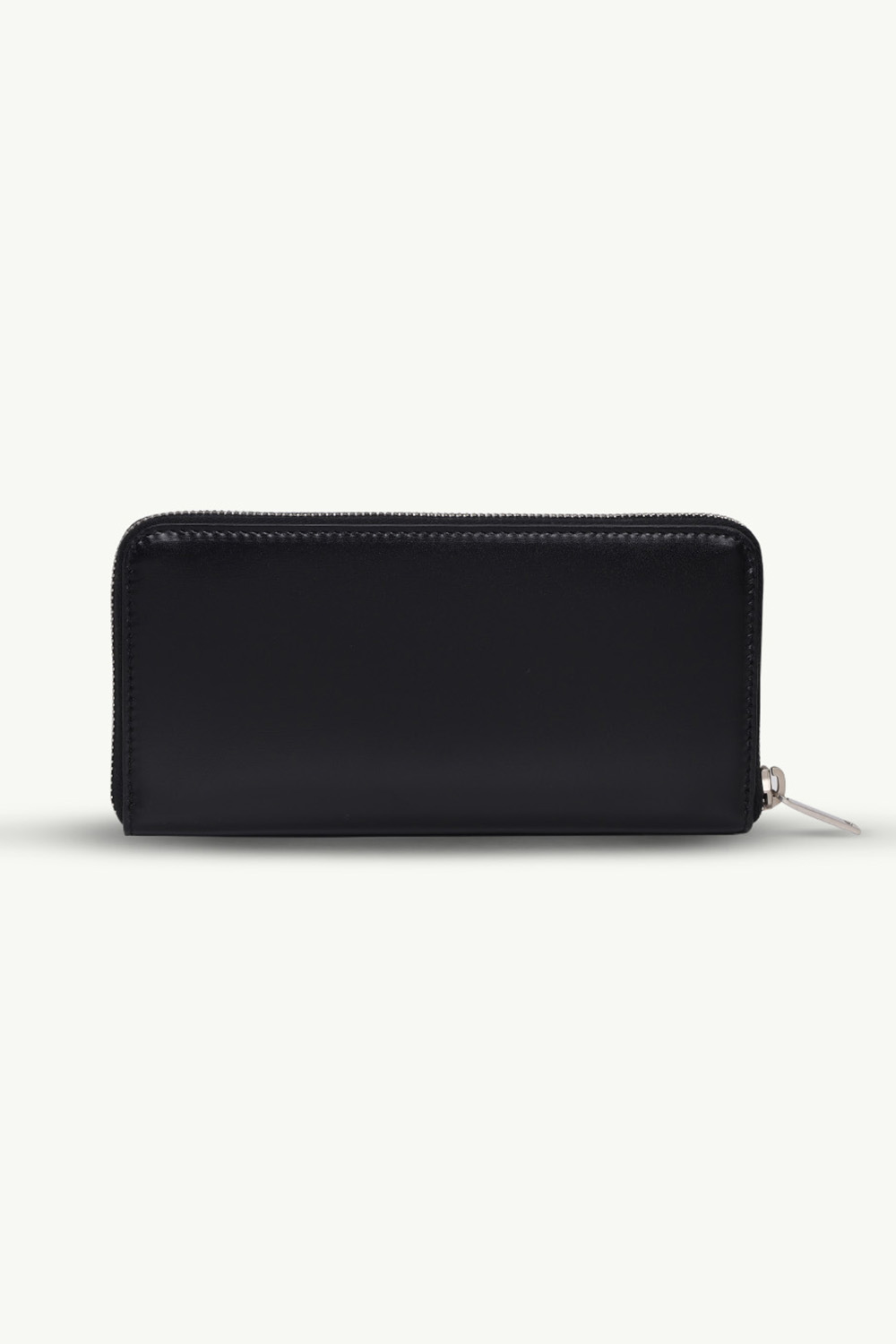 SAINT LAURENT Wallet Zip Around in Black Smooth Leather SHW 1