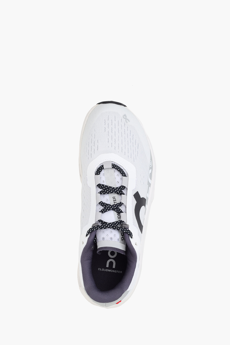 ON Women Cloudmonster Running Sneakers in All White 3