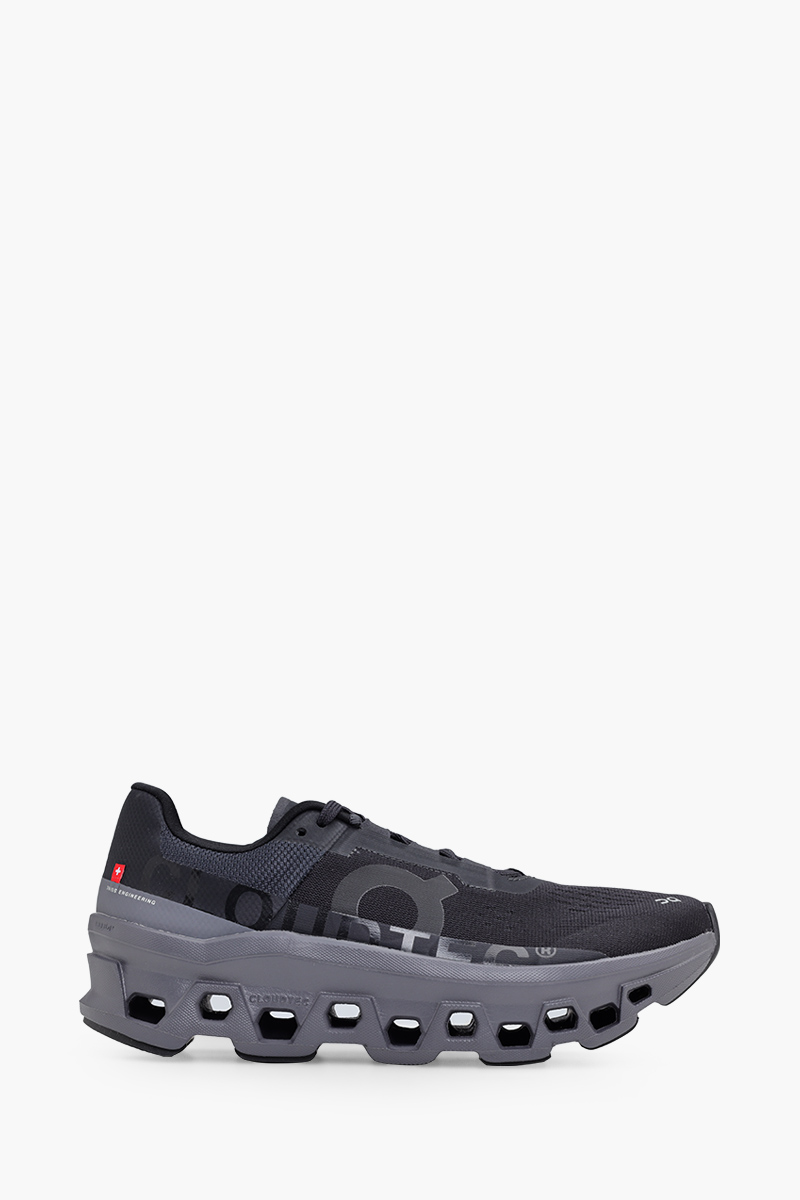 ON Women Cloudmonster Running Sneakers in Black/Magnet 0