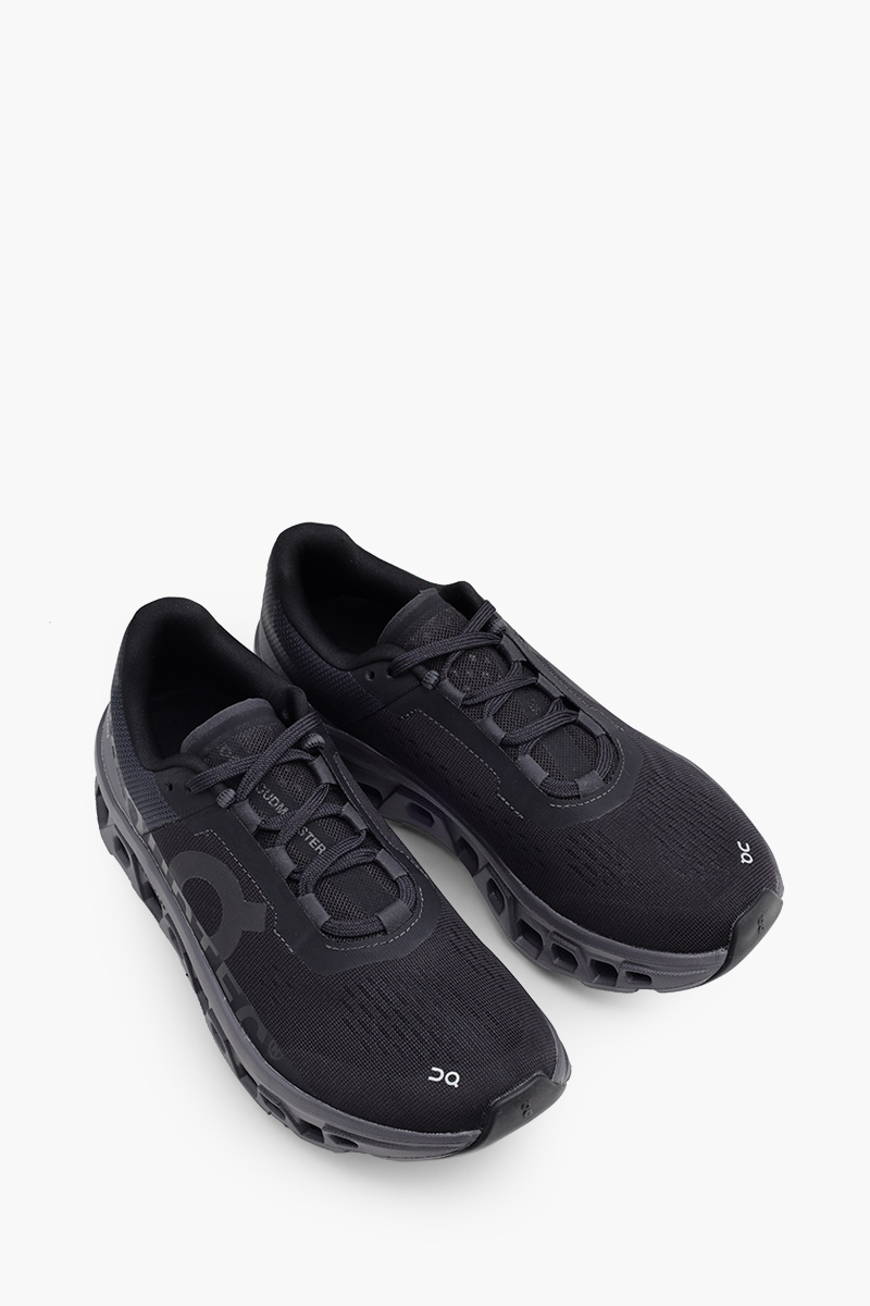 ON Women Cloudmonster Running Sneakers in Black/Magnet 1