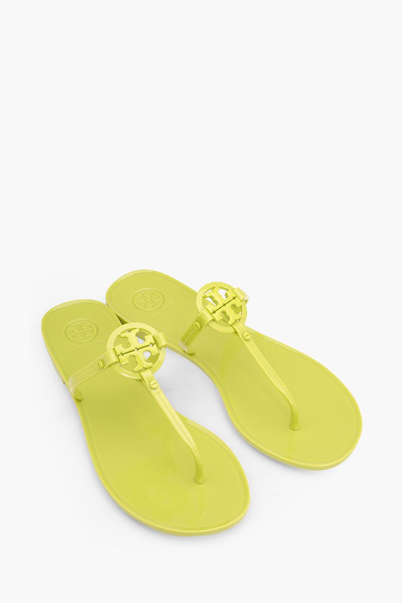 TORY BURCH Mini Miller Thong Sandals in Leaf Green 1