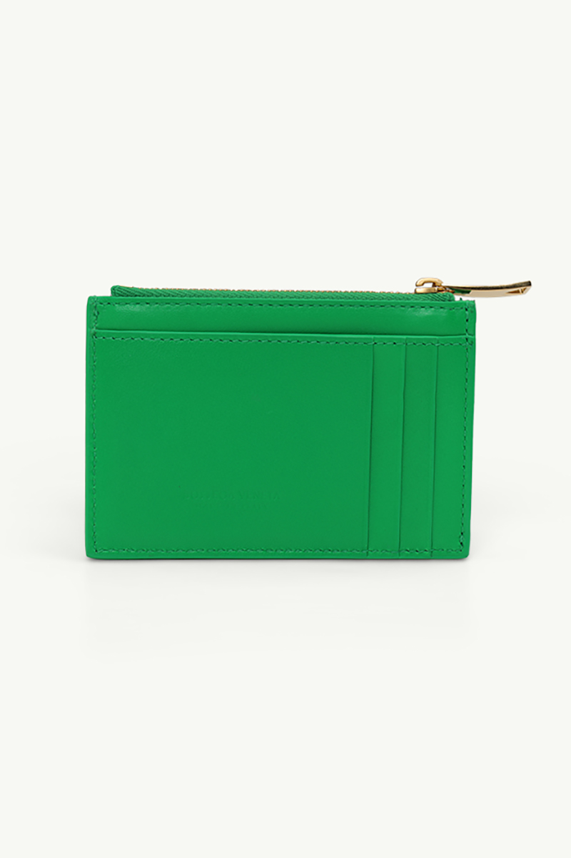 BOTTEGA VENETA Intreccio Zipped Card Case in Parakeet with Additional Pocket 1