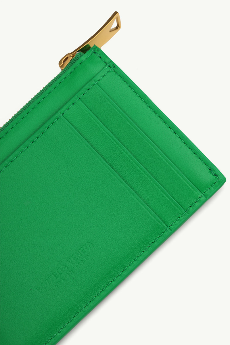 BOTTEGA VENETA Intreccio Zipped Card Case in Parakeet with Additional Pocket 3