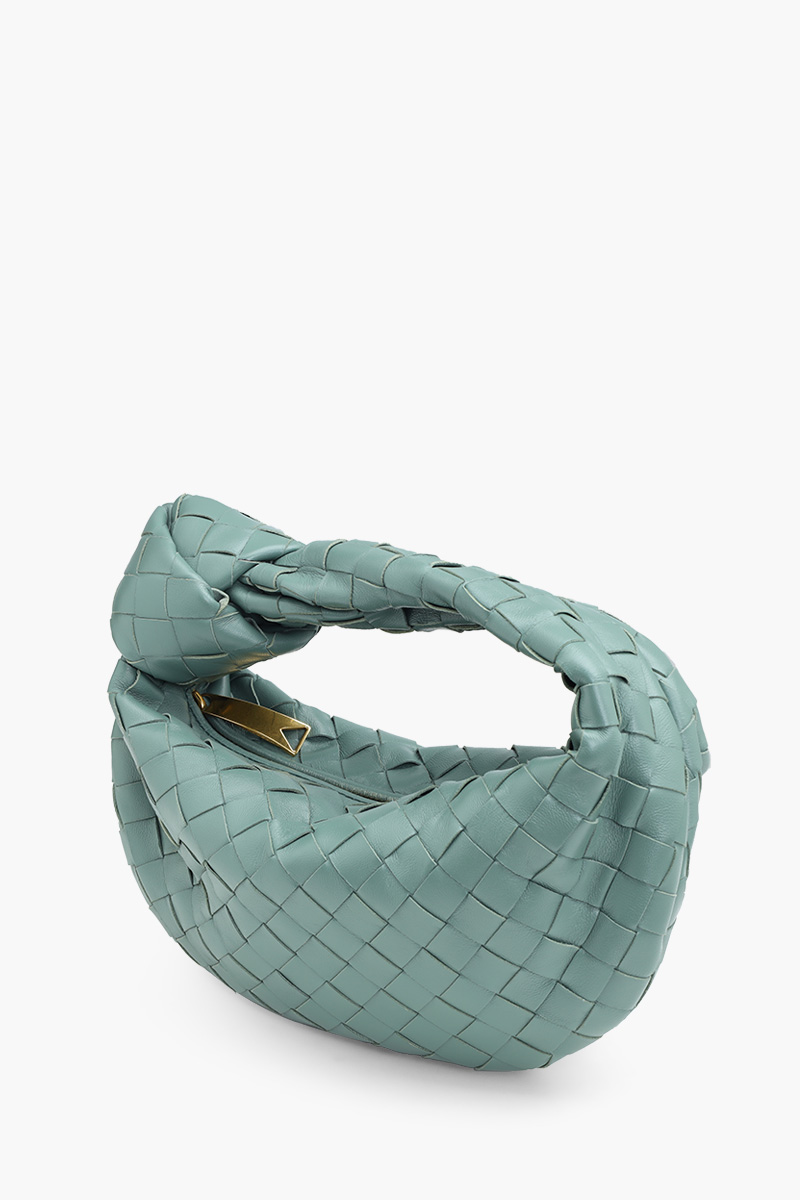 BOTTEGA VENETA Mini BV Jodie Shoulder Bag in Aloe GHW 2