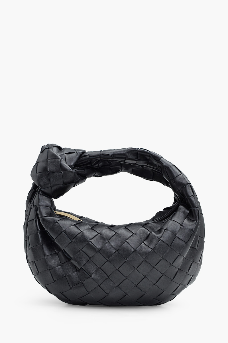 BOTTEGA VENETA Mini BV Jodie Shoulder Bag in Black GHW 0