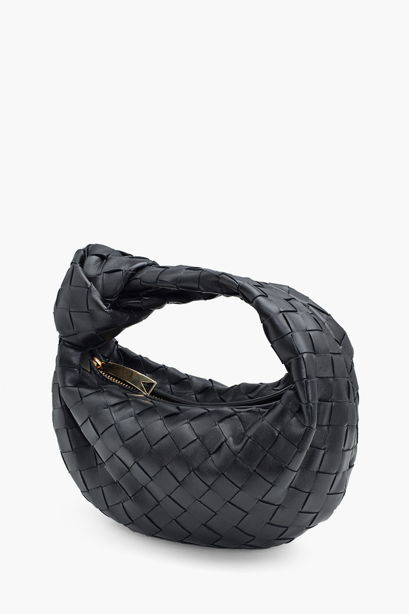 BOTTEGA VENETA Mini BV Jodie Shoulder Bag in Black GHW 2