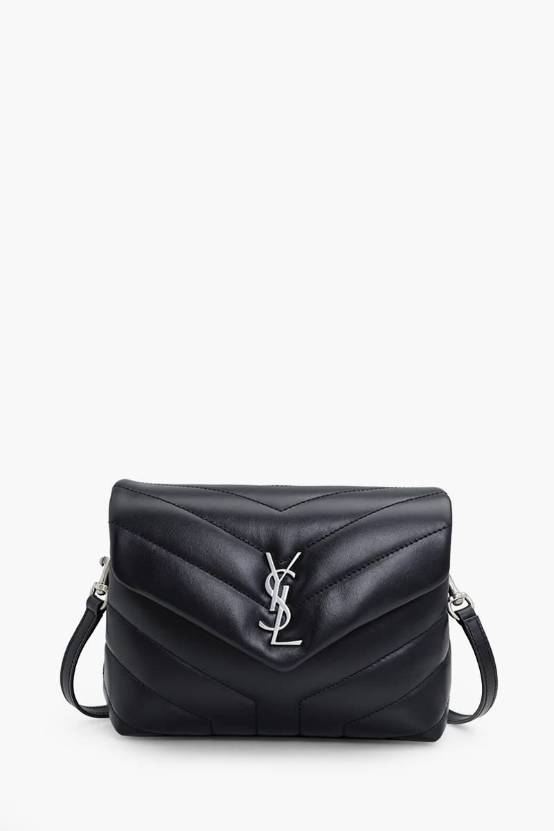 SAINT LAURENT Toy Loulou Shoulder Bag in Black Quilted SHW 0