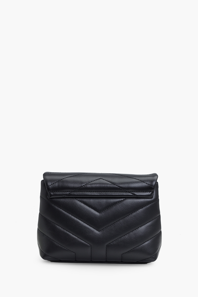 SAINT LAURENT Toy Loulou Shoulder Bag in Black Quilted SHW 1