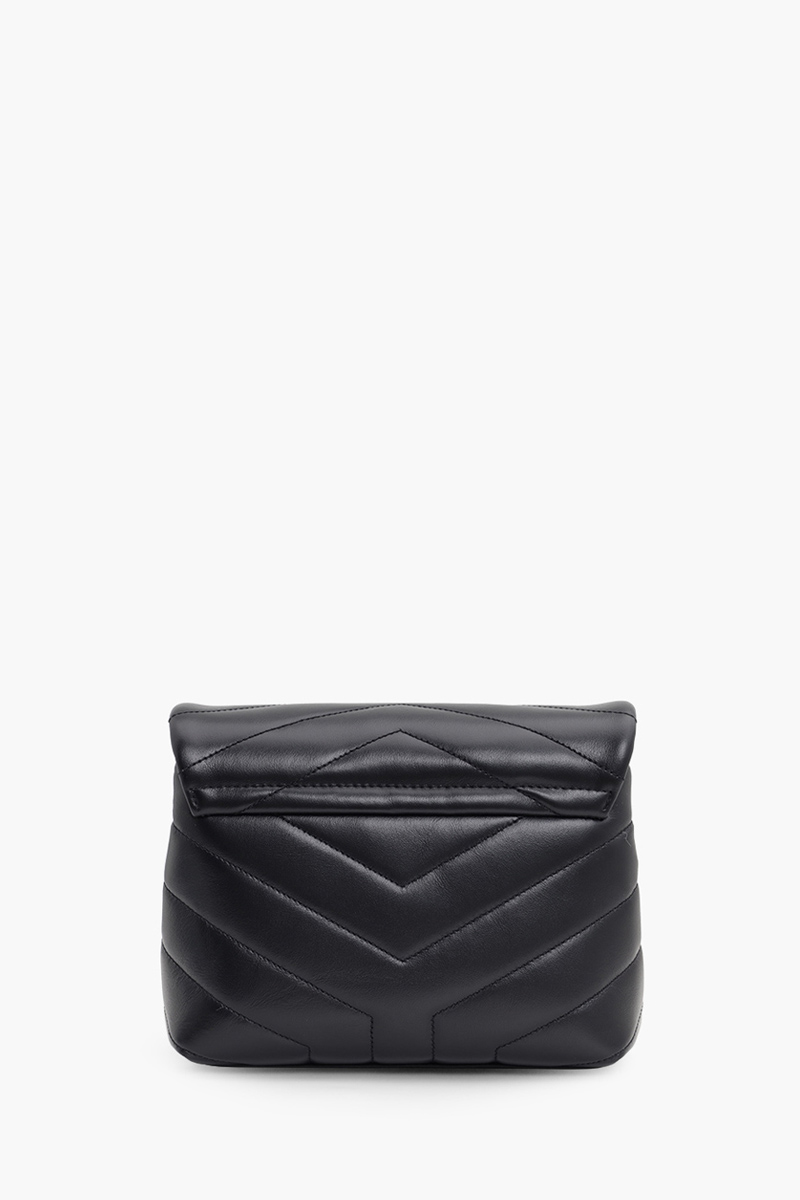 SAINT LAURENT Toy Loulou Shoulder Bag in Black GHW 1