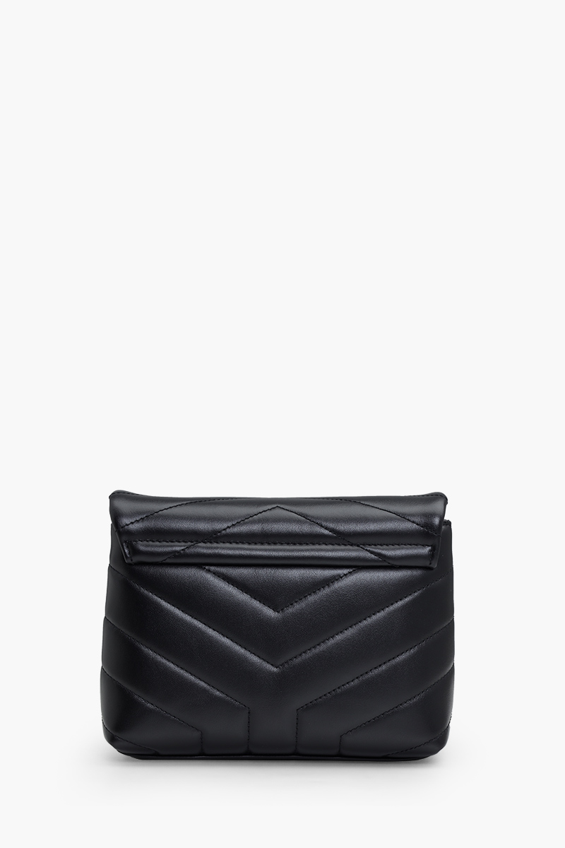 SAINT LAURENT Toy Loulou Shoulder Bag in Black Quilted BHW 1