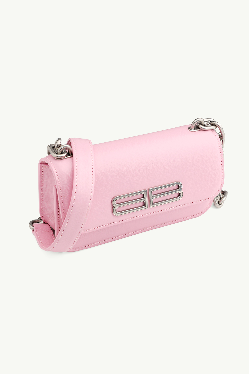 BALENCIAGA Gossip XS Chain Crossbody Bag in Pink SHW 2