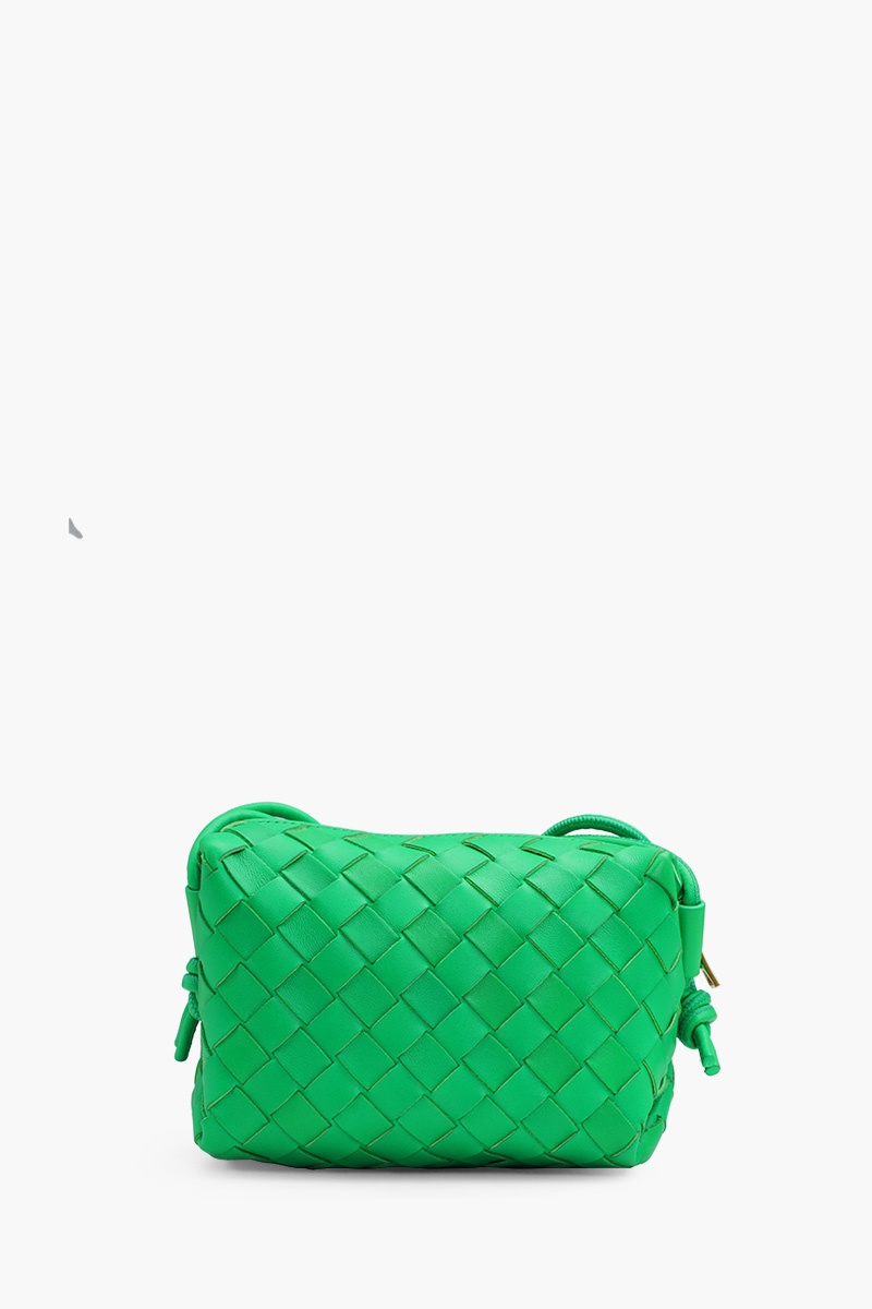 BOTTEGA VENETA Mini Loop Intrecciato Crossbody Bag in Parakeet GHW 1