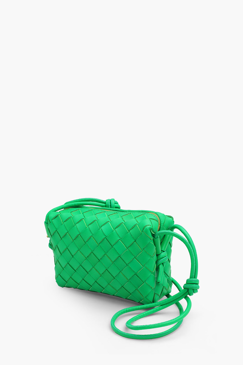 BOTTEGA VENETA Mini Loop Intrecciato Crossbody Bag in Parakeet GHW 2