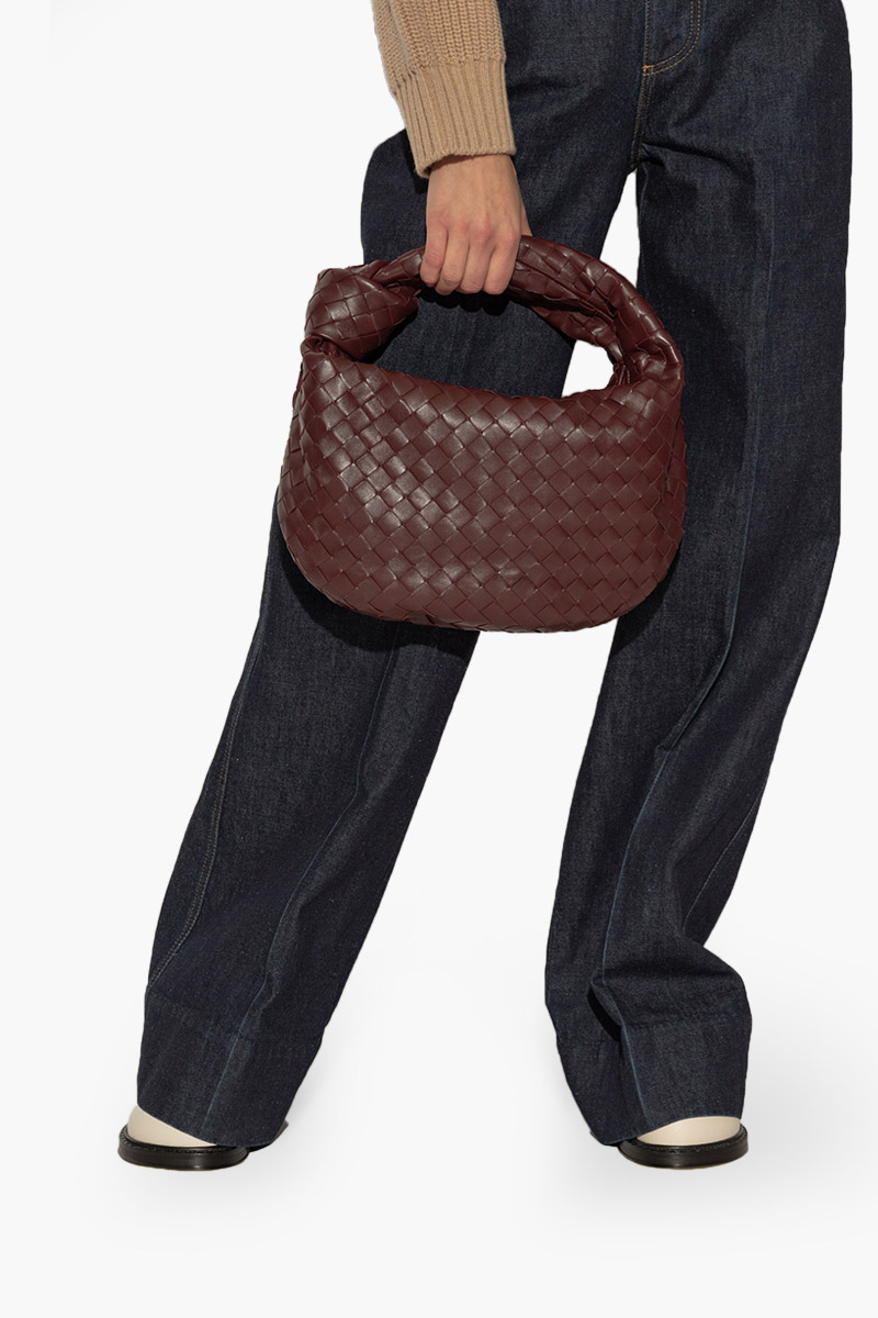 BOTTEGA VENETA Teen BV Jodie Shoulder Bag in Burgundy 4
