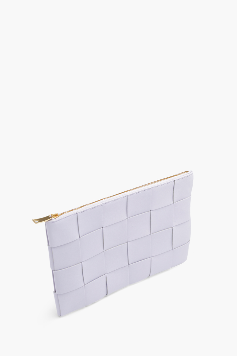 BOTTEGA VENETA Medium Pouch in Lilac with Small Intreccio 2