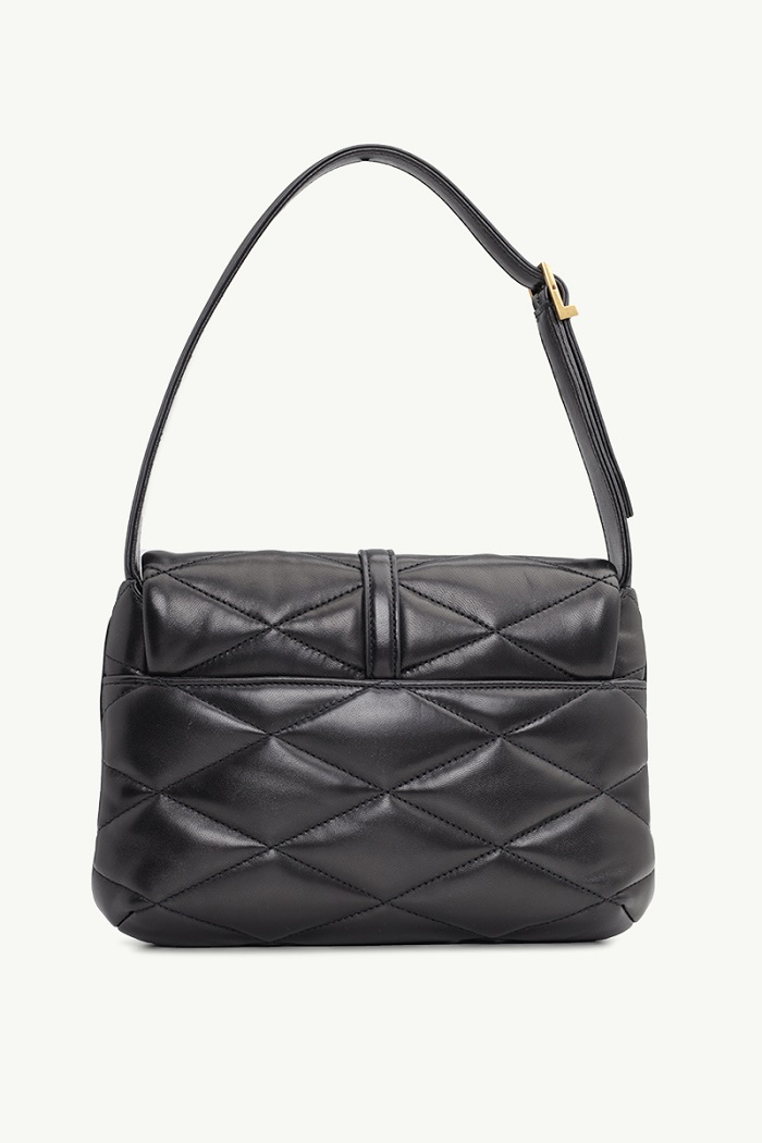 SAINT LAURENT Le 57 Monogram Shoulder Bag in Black Quilted Lambskin  1