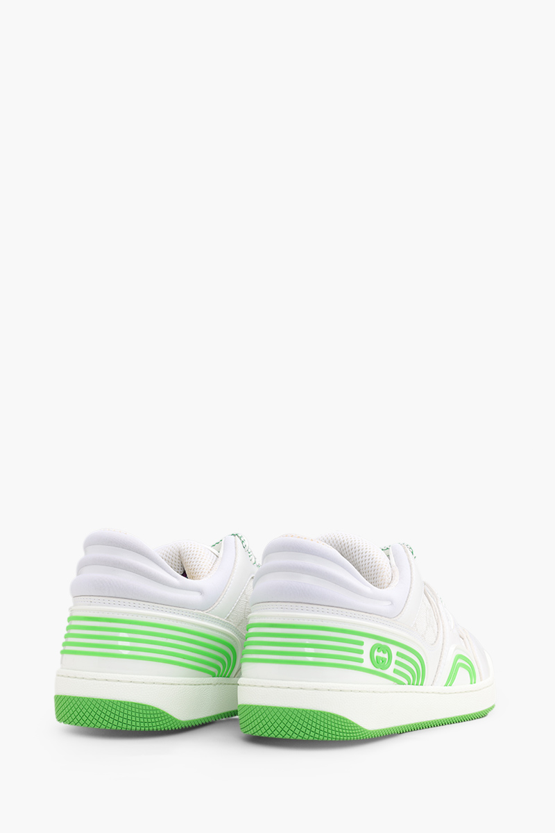 GUCCI Women Low Top Basket Sneakers in White Canvas with GG Supreme 2