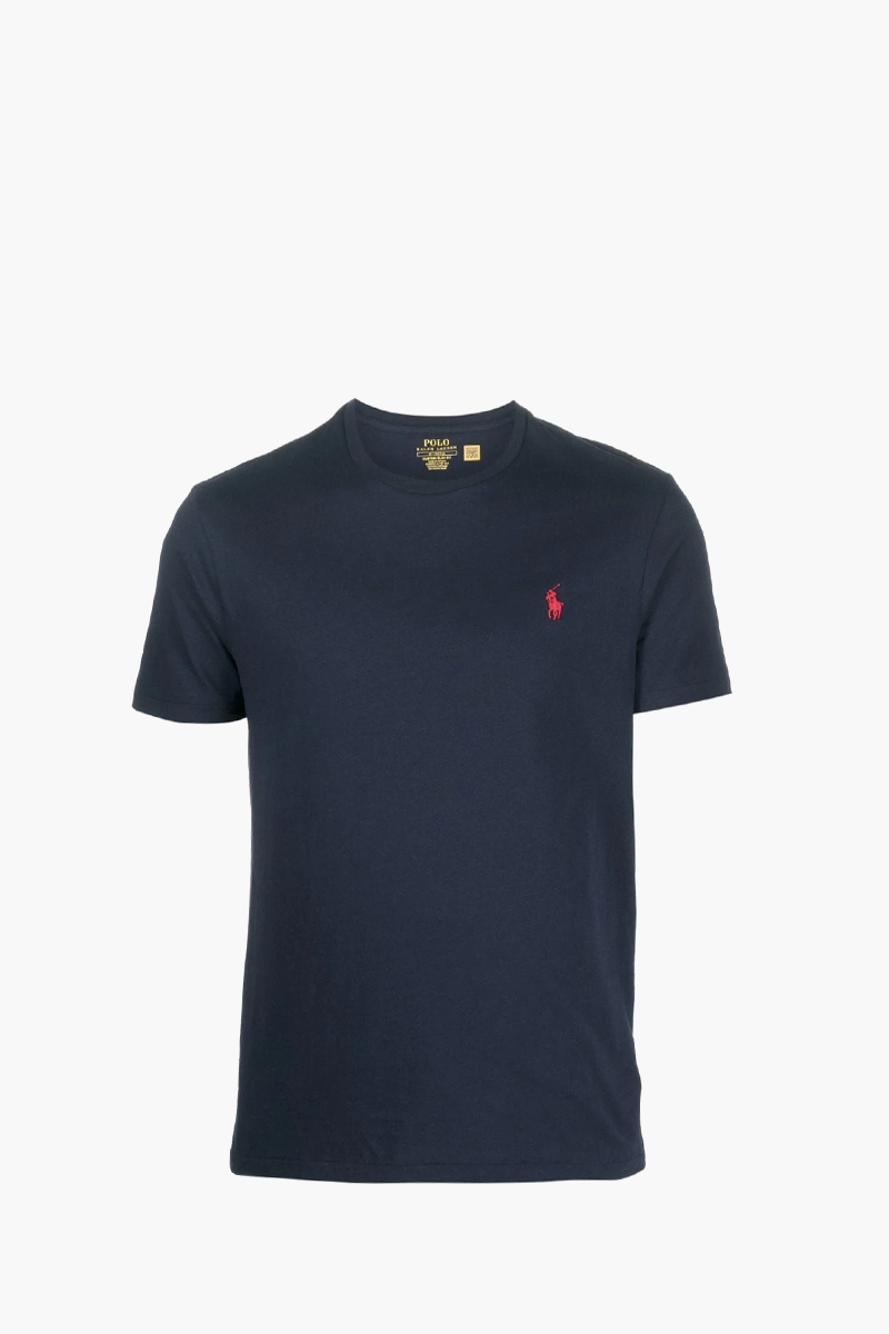 POLO RALPH LAUREN Men Logo Jersey Crewneck T-Shirt in Ink Cotton 0