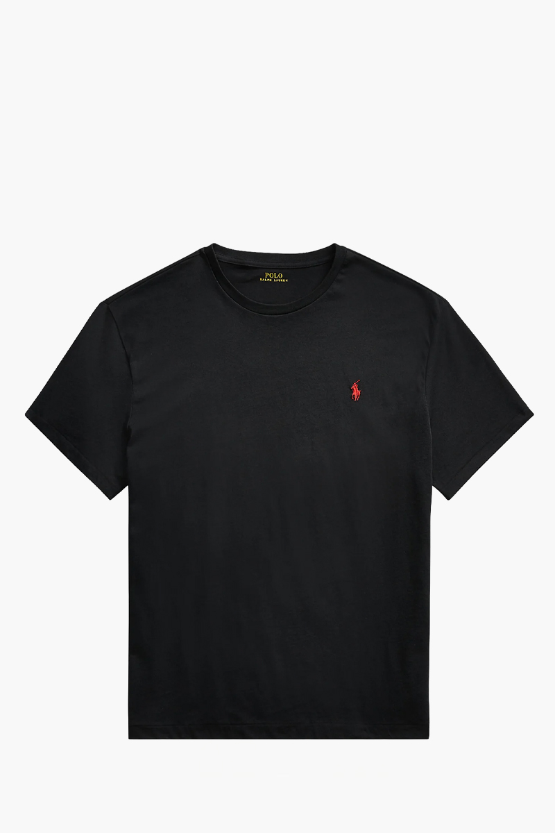 POLO RALPH LAUREN Men Classic Fit Jersey Crewneck T-Shirt in RL Black Cotton 0