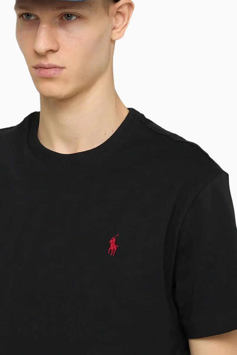 POLO RALPH LAUREN Men Classic Fit Jersey Crewneck T-Shirt in RL Black Cotton 3