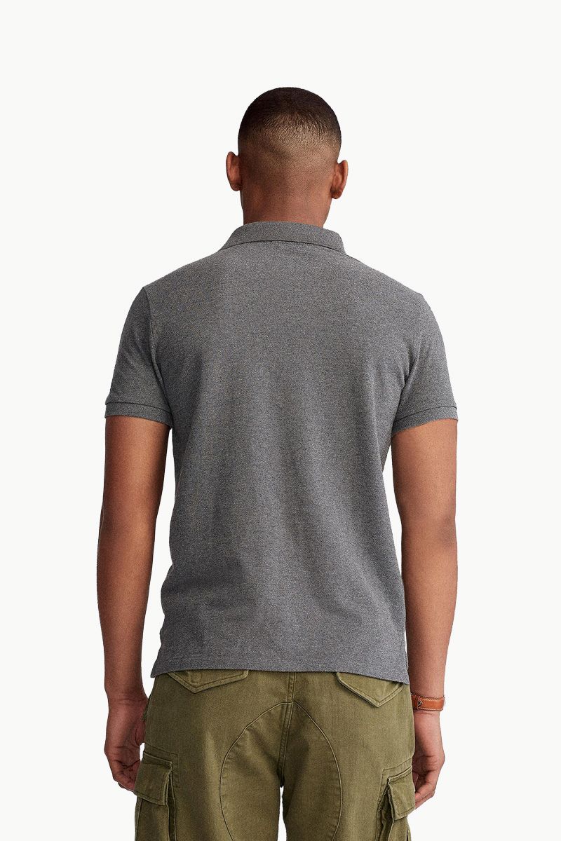 POLO RALPH LAUREN Men The Iconic Mesh Custom Fit Polo Shirt in Barclay Heather/Green Cotton 2