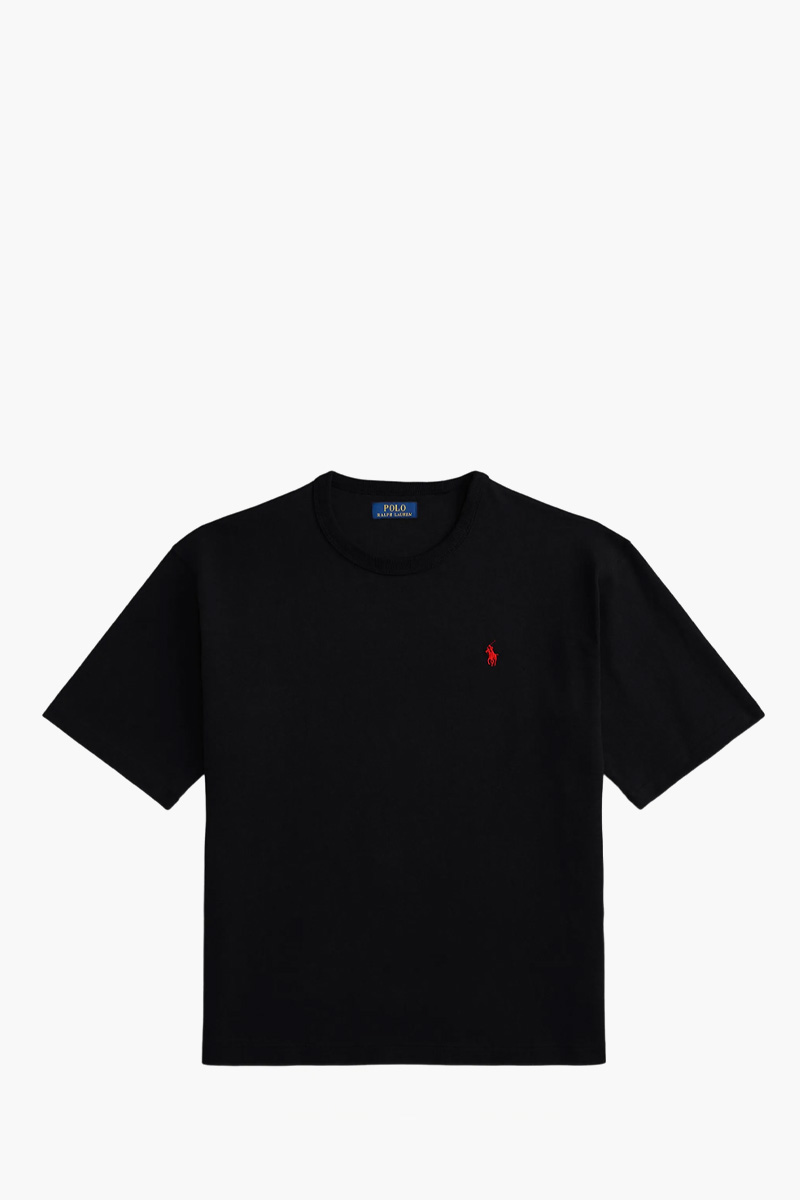 POLO RALPH LAUREN Men Relaxed Fit Jersey Crewneck T-Shirt in Polo Black Cotton 0