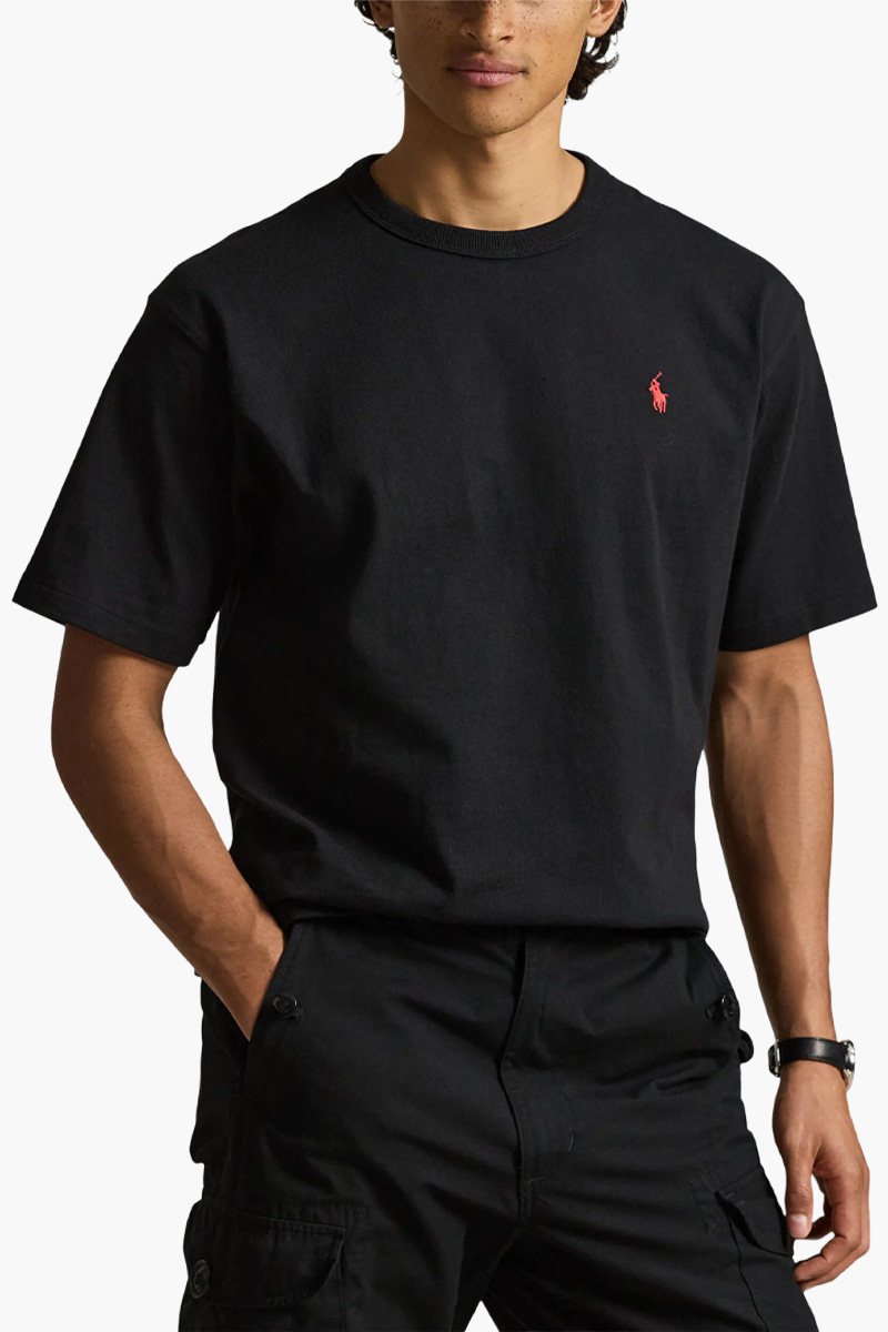 POLO RALPH LAUREN Men Relaxed Fit Jersey Crewneck T-Shirt in Polo Black Cotton 1