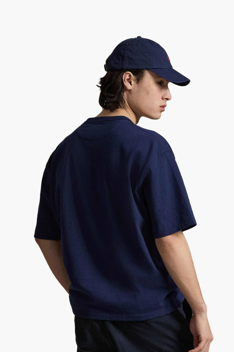 POLO RALPH LAUREN Men Relaxed Fit Jersey Crewneck T-Shirt in Newport Navy Cotton 2