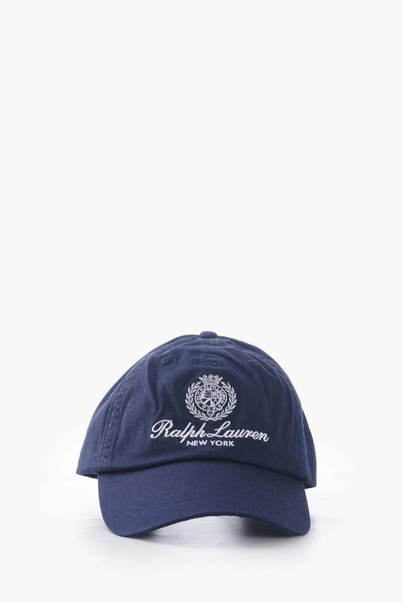 POLO RALPH LAUREN Men Crest-Embroidered Twill Cap In Navy Cotton 0