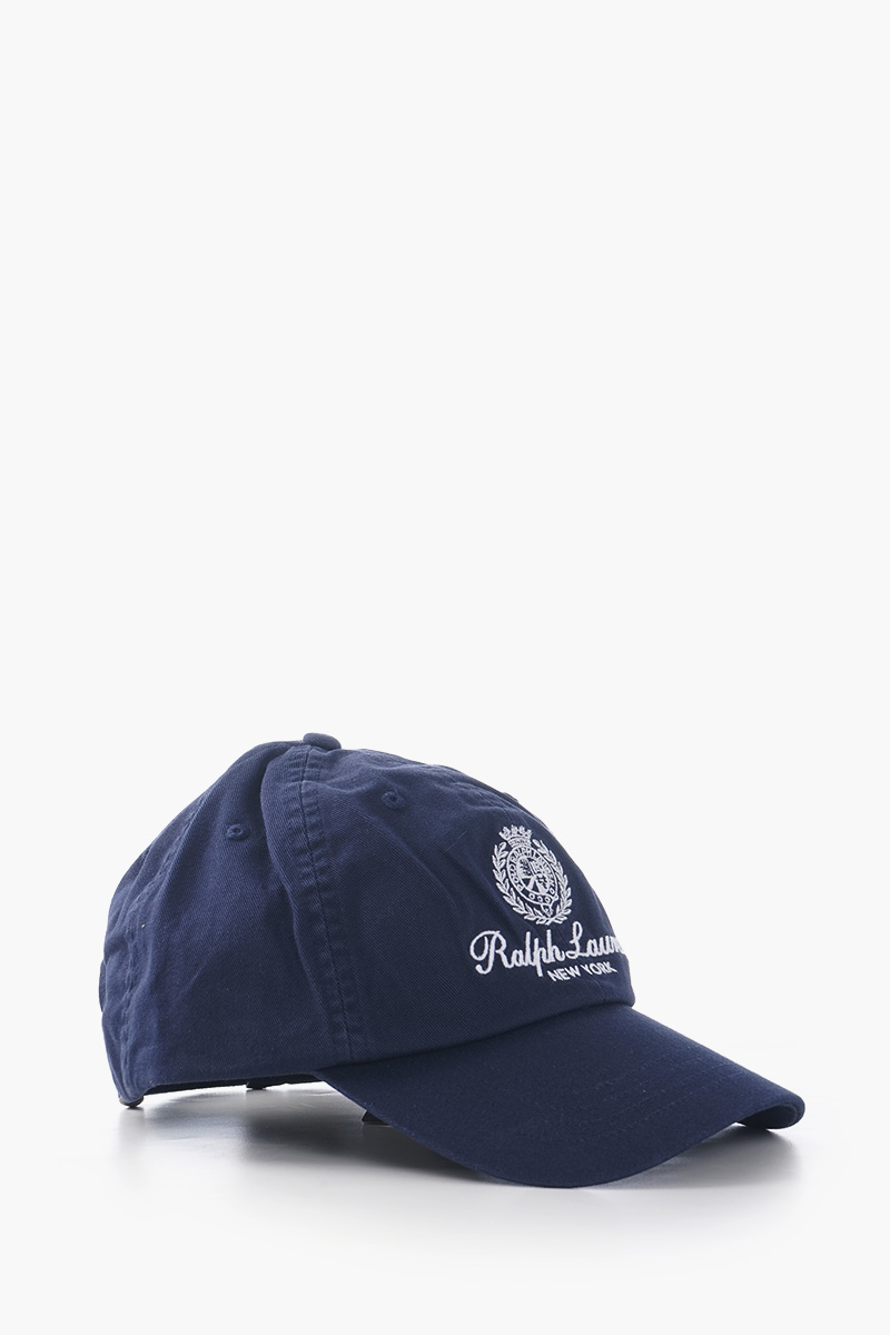 POLO RALPH LAUREN Men Crest-Embroidered Twill Cap In Navy Cotton 1