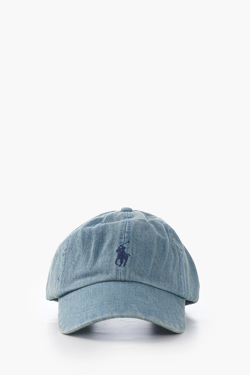 POLO RALPH LAUREN Men Classic Denim Sports Cap in Blue Cotton 0