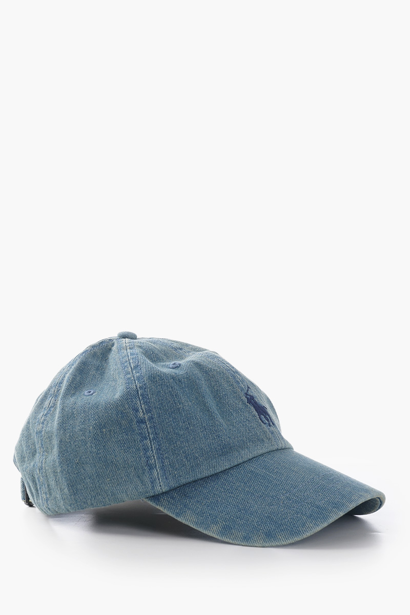 POLO RALPH LAUREN Men Classic Denim Sports Cap in Blue Cotton 1