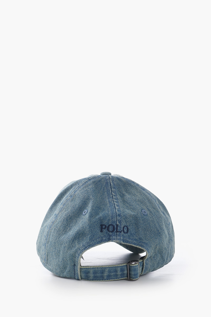 POLO RALPH LAUREN Men Classic Denim Sports Cap in Blue Cotton 2
