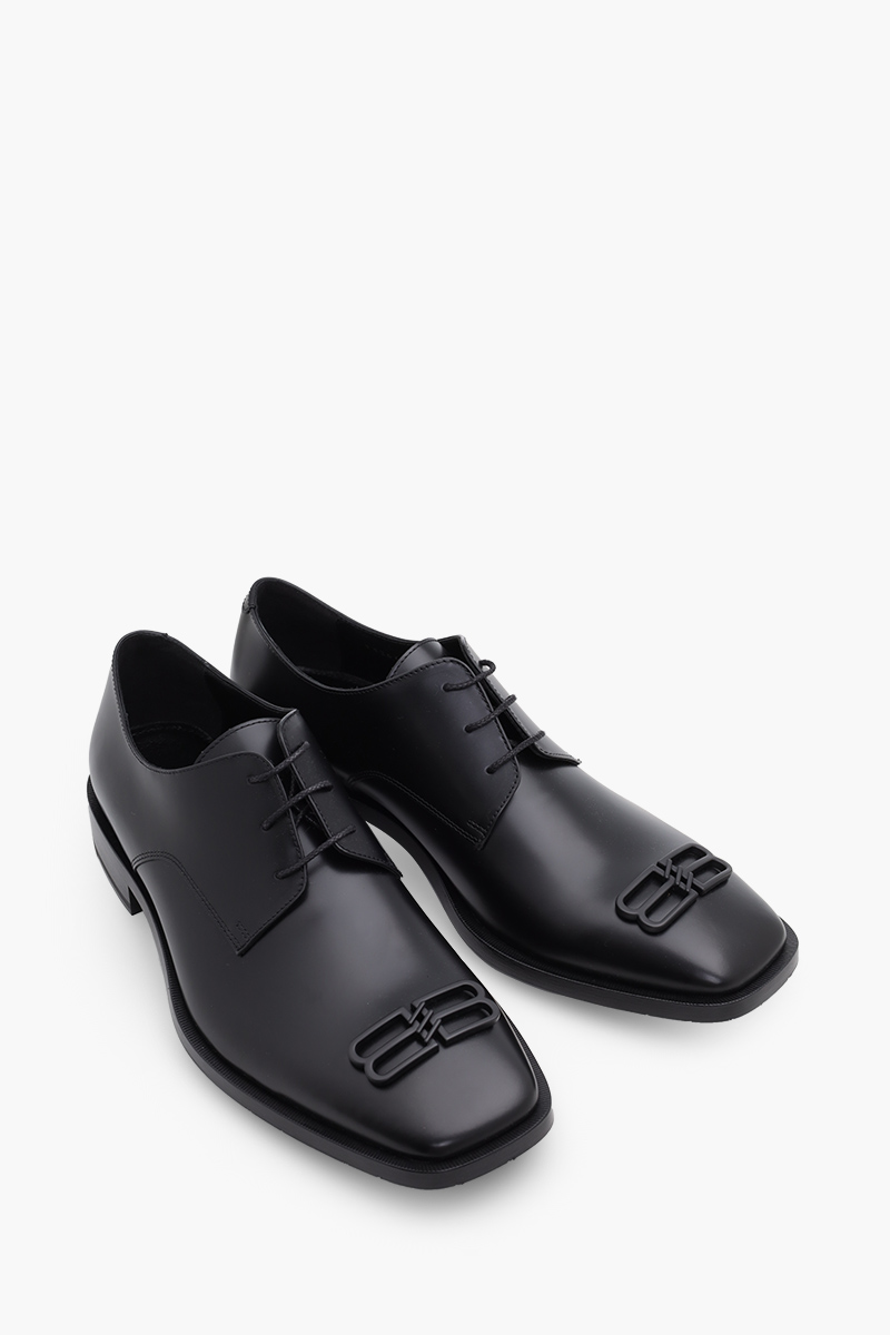 BALENCIAGA Men BB Icon Derby Shoes 30mm in Black 1