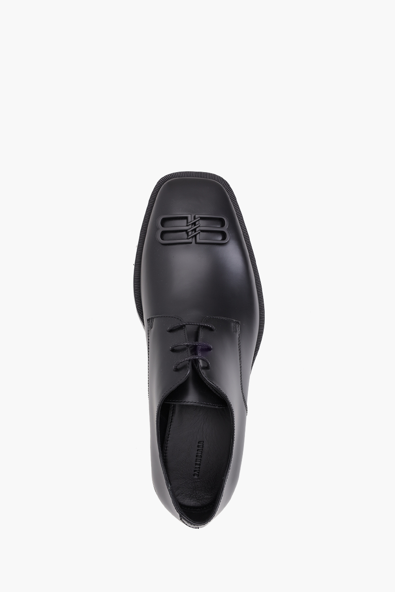 BALENCIAGA Men BB Icon Derby Shoes 30mm in Black 3