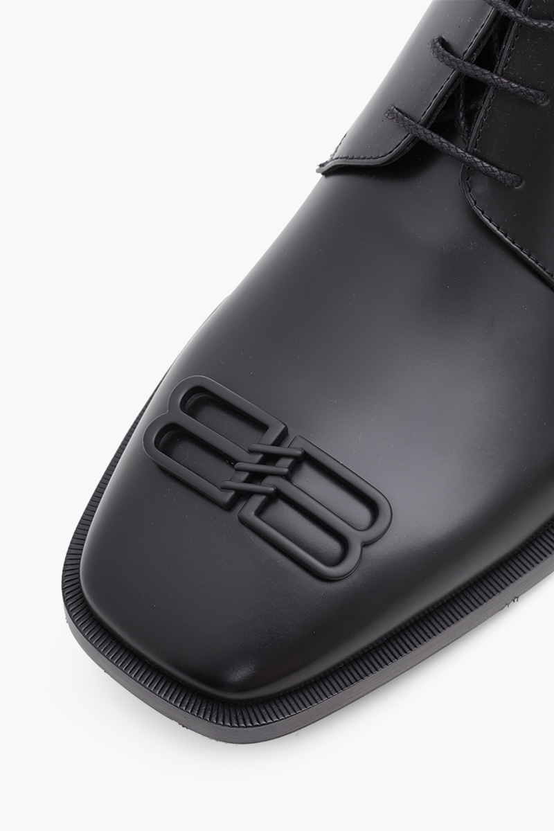 BALENCIAGA Men BB Icon Derby Shoes 30mm in Black 4