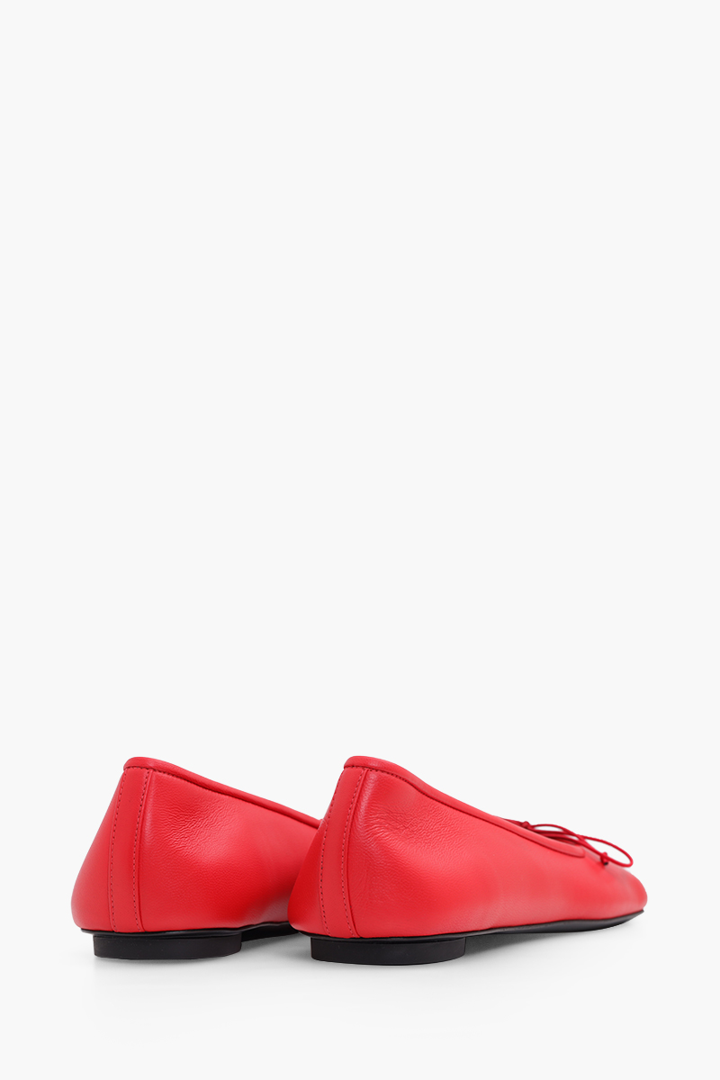 BALENCIAGA Women Anatomic Flat Ballerina in Tomato Red Shiny Soft Sheepskin 2