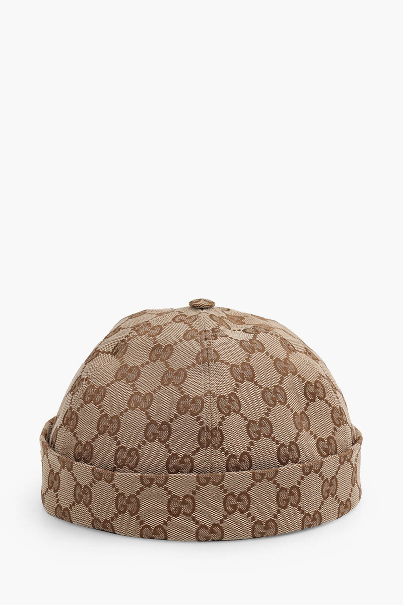 GUCCI GG Supreme Hat in Beige/Ebony Cotton x Canvas 0