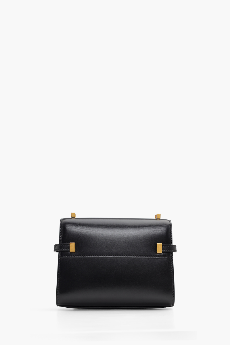 SAINT LAURENT Mini Manhattan Crossbody Bag in Black Box Leather 1